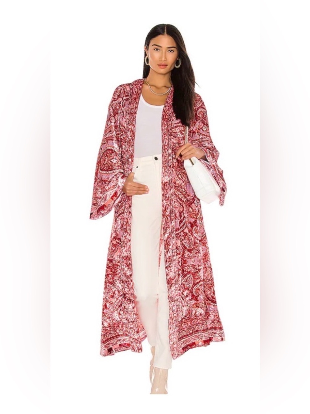 Free People Enchanted Kimono in Palace Pink Combo